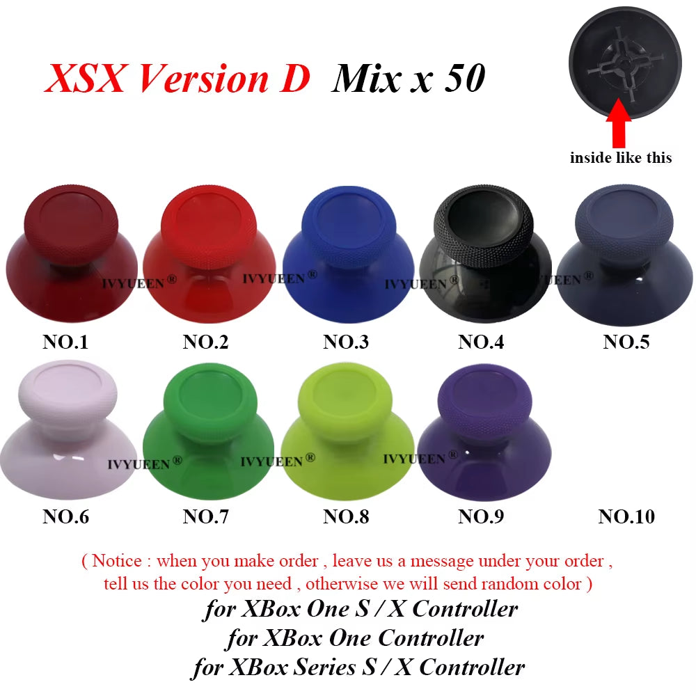 50 PCS Replacement Joysticks Thumbstick Analogue Sticks for Xbox One Series X S Core Wireless Controller Thumb Grip Cap