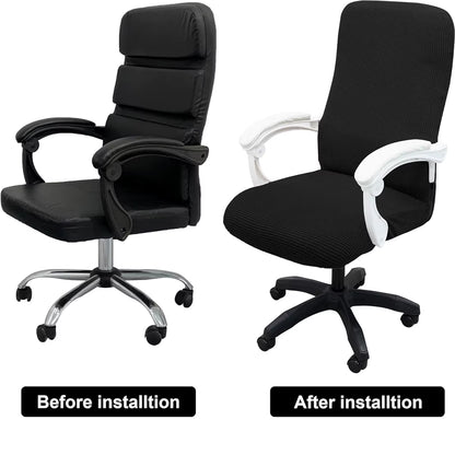 Thickened Jacquard Stretchable Computer Office Chair Covers Dustproof Pet Scratch Resistant Retractable Office Chair Cover
