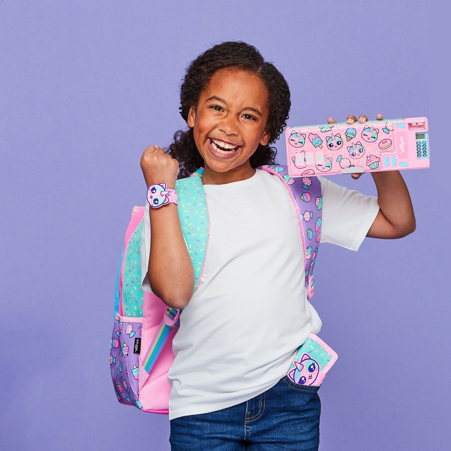 Smiggle - Budz Automatic Pencil Case with Calculator