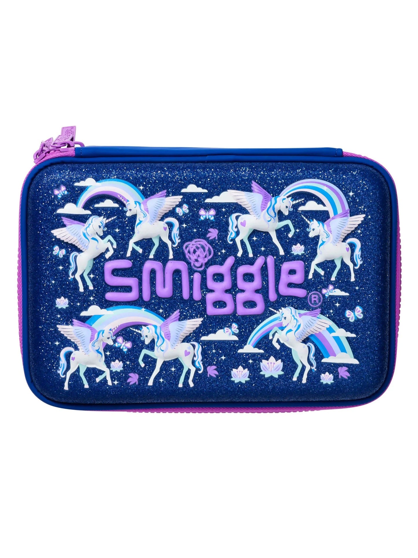 Smiggle - Away Hardtop Unicorn Two-Tier Pencil Case
